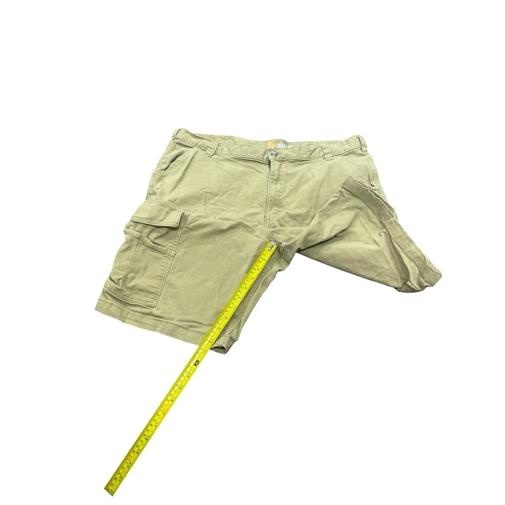 Carhartt Mens Relaxed Fit Cargo Shorts Khaki Tan Canvas Workwear 42 utility